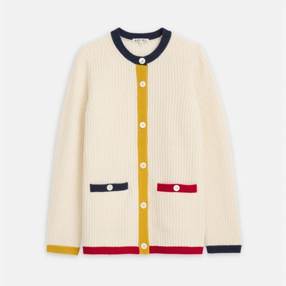 Alex Mill Minnie Cardigan in Extrafine Merino Wool Button Front Cardigan XL - Picture 6 of 15